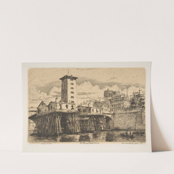 The Nôtre-Dame Pump, Paris (1852) by Charles Meryon