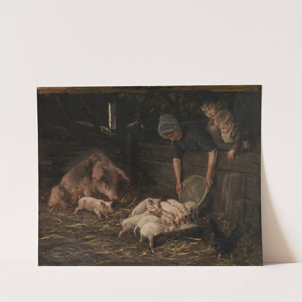 The nursery – pig pens (1888) by Max Liebermann