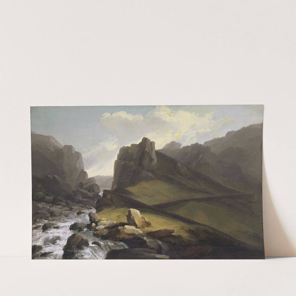 The Old and the New Gotthard Road above Hospental (1774-77) by Caspar Wolf