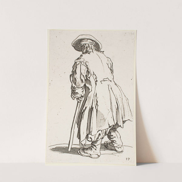 The Old Beggar with One Crutch (1622) by Jacques Callot