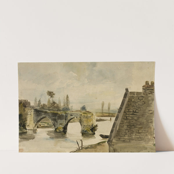 The Old Bridge at Nantes (c. 1827) by Eugène Delacroix