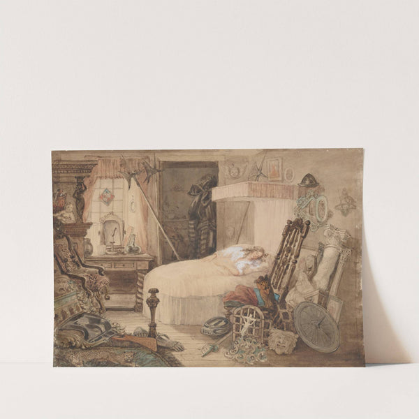 The Old Curiosity Shop; The bedroom in the shop (1840) by George Cattermole