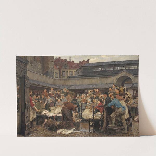 The Old Fish Market in Antwerp in 1882 by Edgard Farasyn