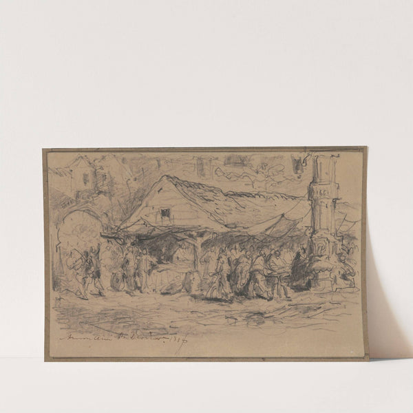 The Old Fishmarket in Antwerp (1891) by Henri François Schaefels