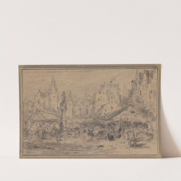 The Old Fishmarket in Antwerp (1894) by Henri François Schaefels