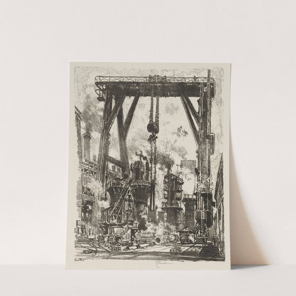 The Old Gun Pit (1916) by Joseph Pennell