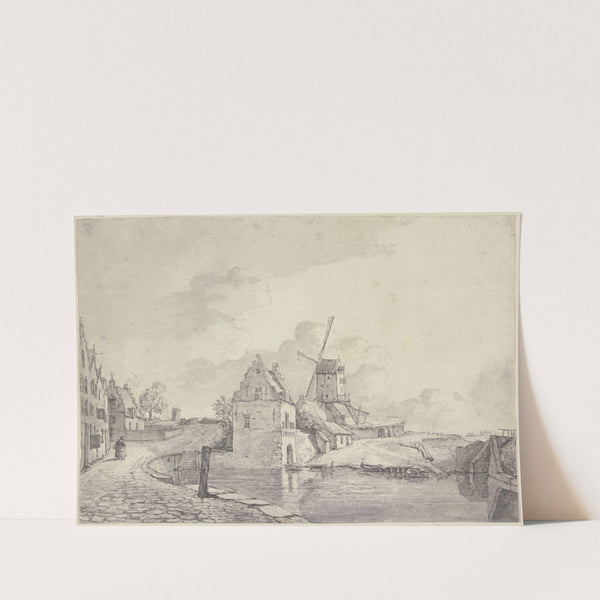 The old harbour of Nijmegen (1812) by Gerrit Lamberts