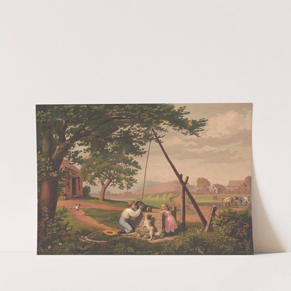 The old oaken bucket (1875) by F. Gleason