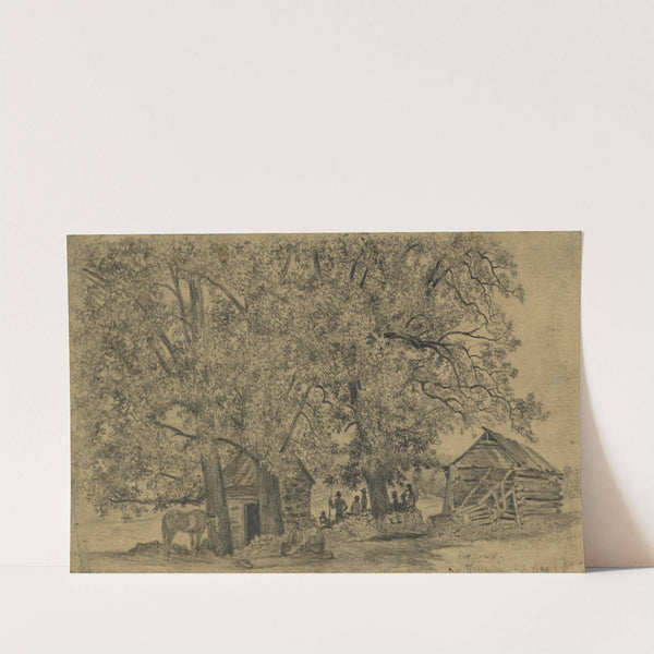 The old spring house, with guard by Edwin Forbes