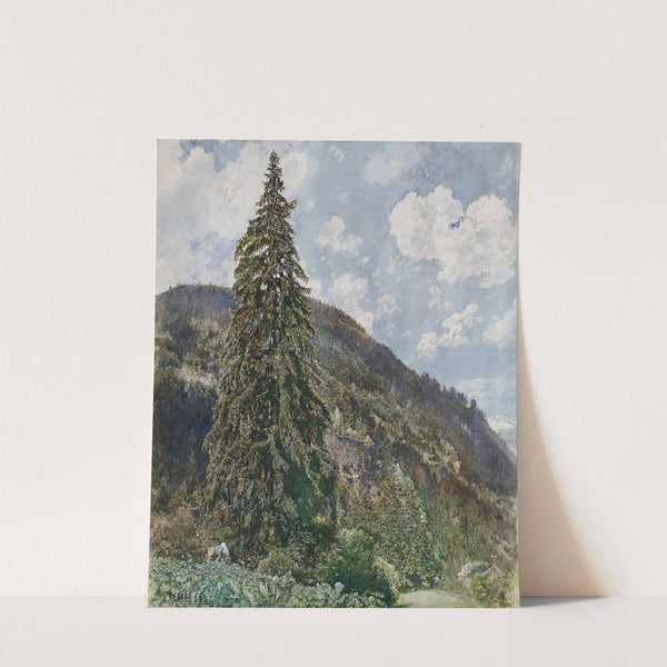 The old Spruce in Bad Gastein by Rudolf von Alt