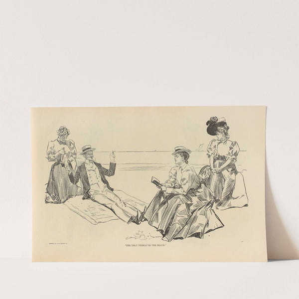 The only pebble on the beach (1893-1900) by Charles Dana Gibson