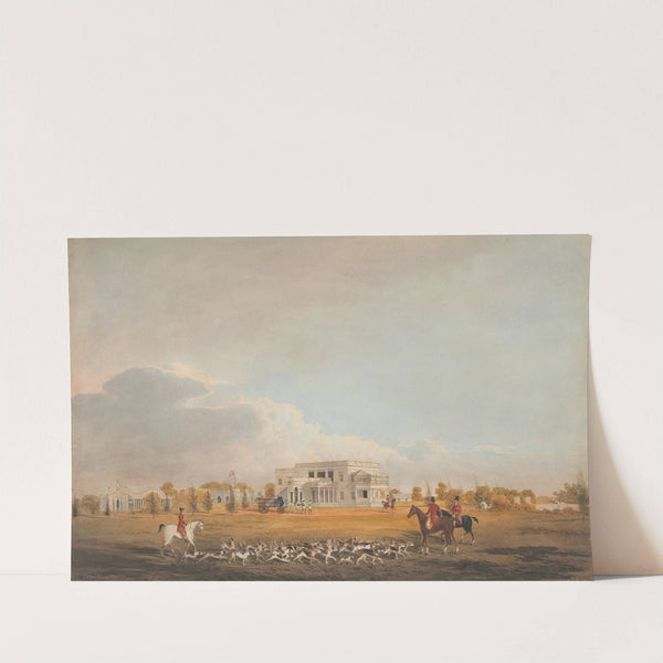 The Ootacamund Hunt Meeting at Mr. Chalmers' House at Gindy, Madras, 1845 by Justinian Gantz