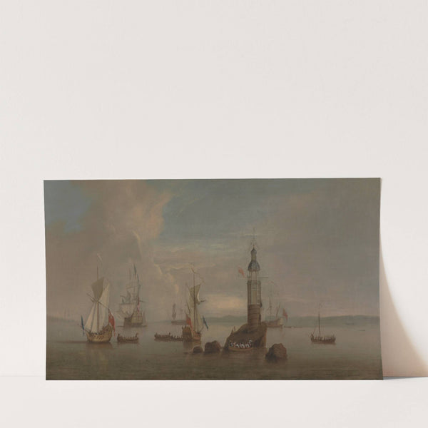 The Opening of the First Eddystone Lighthouse in 1698 by Peter Monamy