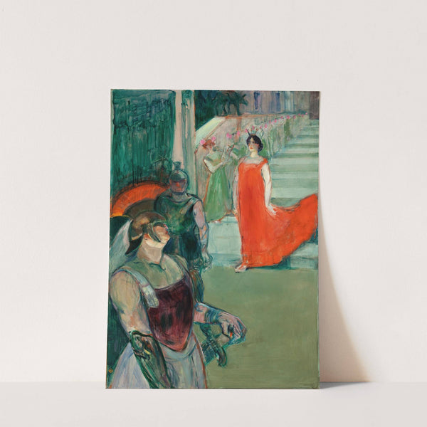 The Opera 'Messalina' at Bordeaux (Messaline descend l'escalier bordé de figurants) by Henri de Toulouse-Lautrec