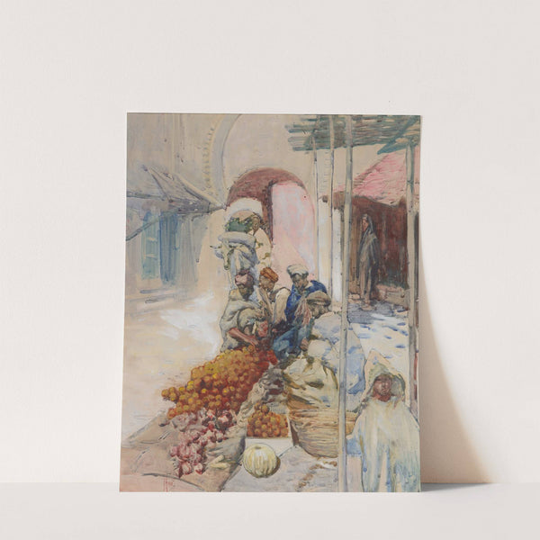 The orange sellers, Tangiers by Frances Hodgkins