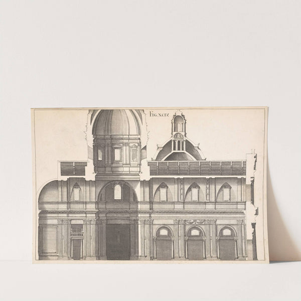 The orthography, or geometrical elevation of the inside of S. Ignatius's church. by Andrea Pozzo