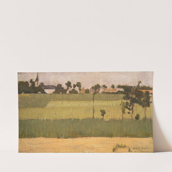 The Outskirts of a Village (ca. 1880) by Edmond Francois Aman-Jean