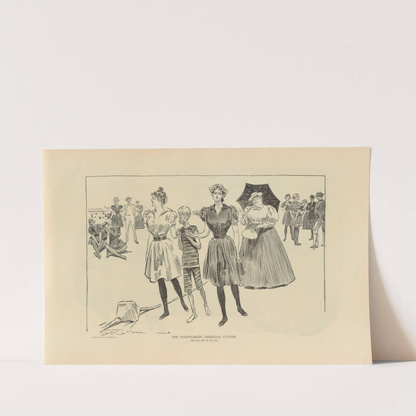 The overworked American father (1893-1900) by Charles Dana Gibson