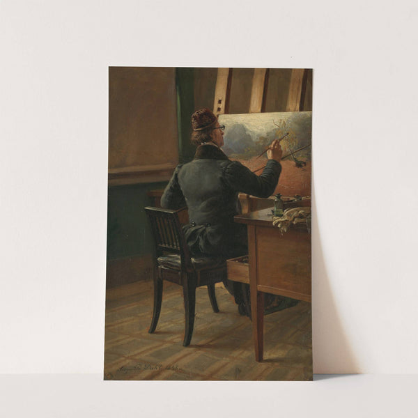 The Painter J.C. Dahl at his Easel by Siegwald Dahl