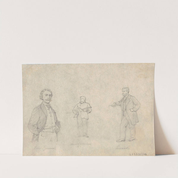 The Painters Jean-Léon Gérôme, Ernest Meissonier en Ludwig Knaus by Nicaise De Keyser