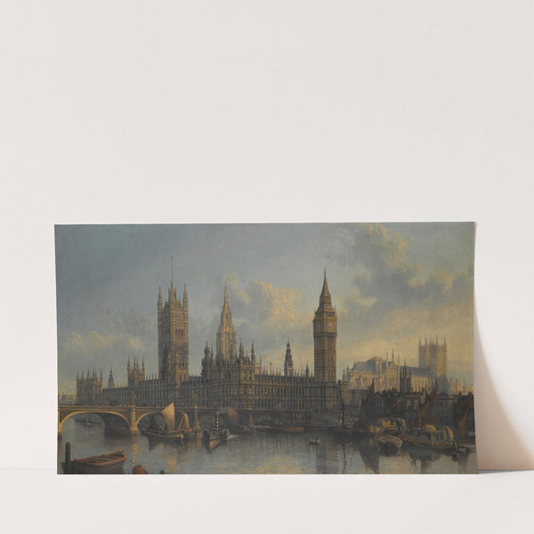 The Palace Of Westminster From The Thames (1867) by John MacVicar Anderson