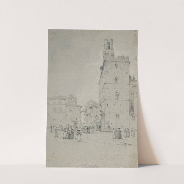 The Palazzo dei Priori, Volterra (1835) by David Roberts