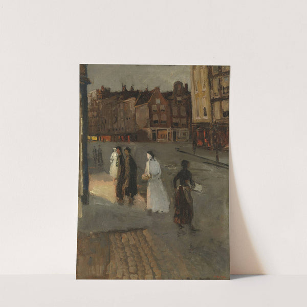 The Paleisstraat Near The Spuistraat, Amsterdam, At Night by George Hendrik Breitner