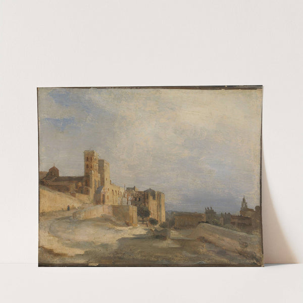 The Papal Castle in Avignon by Jean-Baptiste-Camille Corot