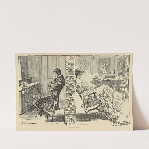 The party wall (1900-1905) by Charles Dana Gibson