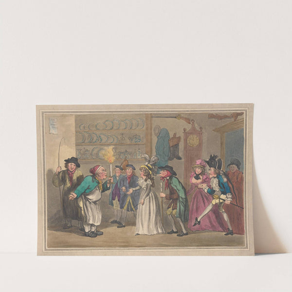 The passengers from the waggon arriving at the inn (1792) by Thomas Rowlandson