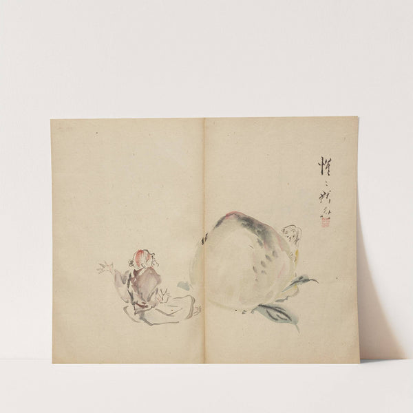 The Peach Boy (1800s) by Kawanabe Kyōsai