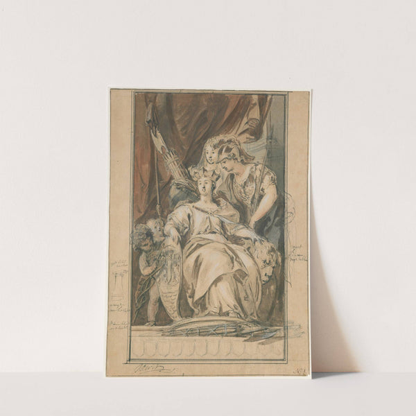 The personification of the city of Amsterdam enthroned by Jacob de Wit