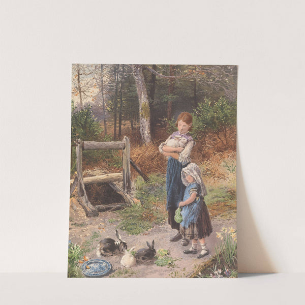 The Pet Rabbits by Myles Birket Foster