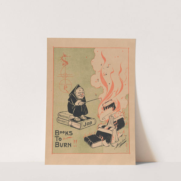 The Philistine, Books to Burn (1898) by William Wallace Denslow