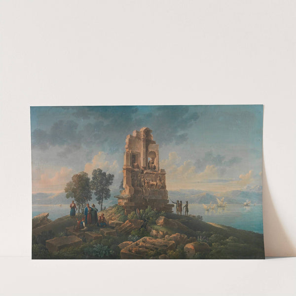 The Philopappou Monument, Athens by Louis-François Cassas