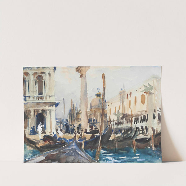 The Piazzetta with Gondolas by John Singer Sargent