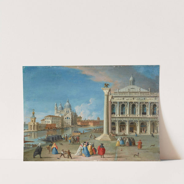 The Piazzetta with Santa Maria della Salute beyond, Venice by Johan Anton Richter