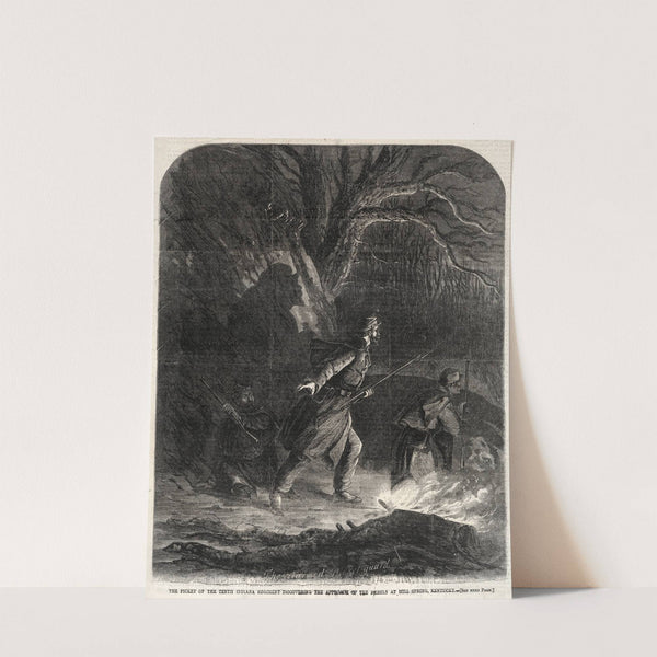 The Picket of the Tenth Indiana Regiment discovering the Approach of the Rebels at Mill Spring, Kentucky (c. 1862) by Winslow Homer