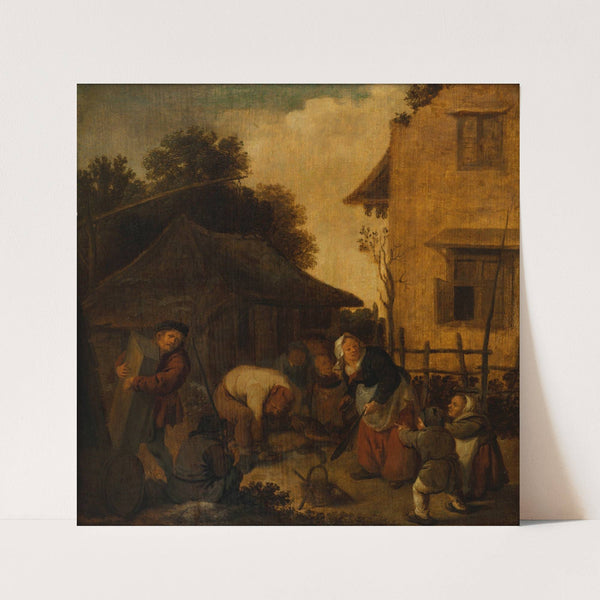 The pig slaughter by Jan Miense Molenaer