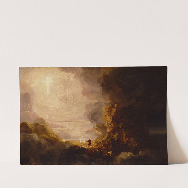 The Pilgrim of the Cross at the End of His Journey (study for series, The Cross and the World) by Thomas Cole