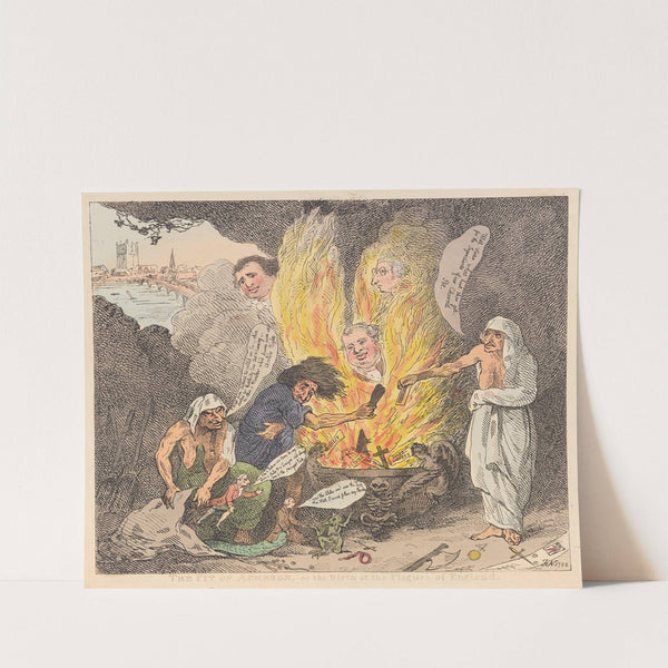 The Pit of Acheron, or the birth of the plagues of England (1784) by Thomas Rowlandson