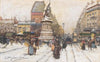 The Place de Clichy in Snow, Paris