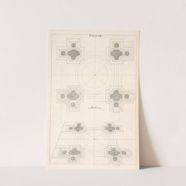 The plan of a square design. by Andrea Pozzo