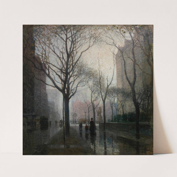 The Plaza after the Rain (1908) by Paul Cornoyer