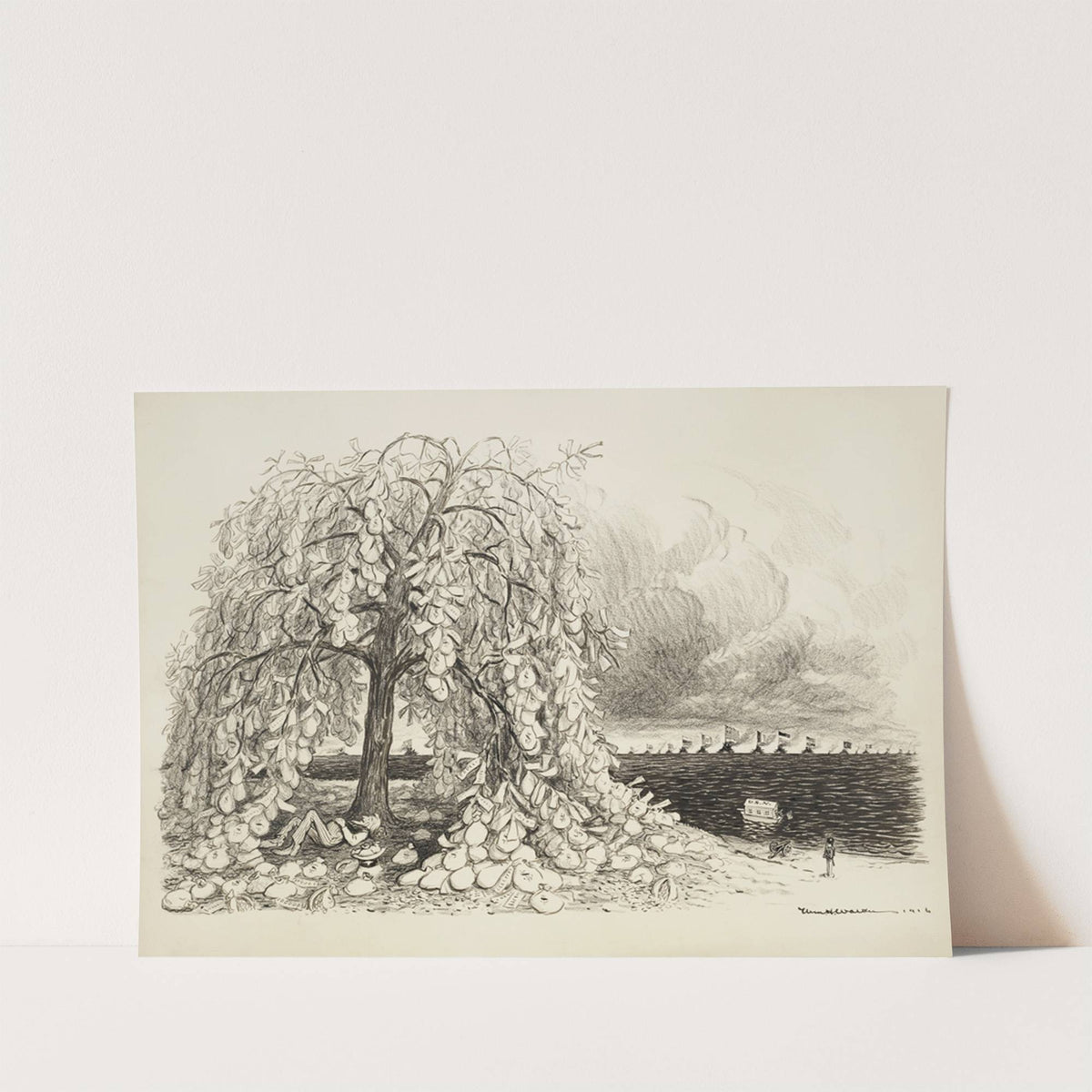 The plum tree. Who gets here first (1916) by William Henry Walker