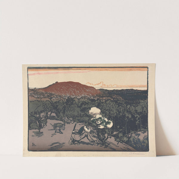 The Poacher, Dunes of Saint Jean de Mont (1901) by Auguste Louis Lepère