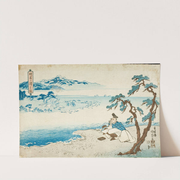 The Poet Hitomaro on the Shore at Akashi Bay by Utagawa Kunisada (Toyokuni III)