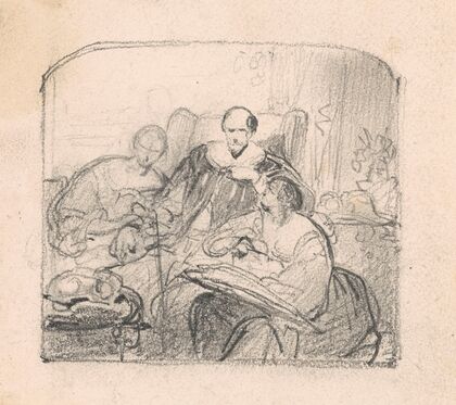 The Poet John Milton Dictates Paradise Lost to his Daughters