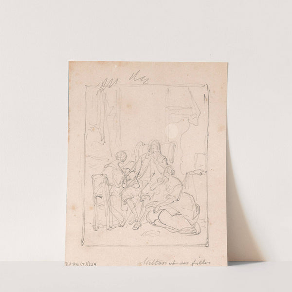 The Poet John Milton Dictates Paradise Lost to his Daughters by Nicaise De Keyser