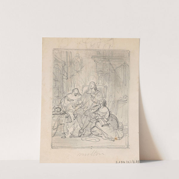 The Poet John Milton Dictates Paradise Lost to his Daughters by Nicaise De Keyser